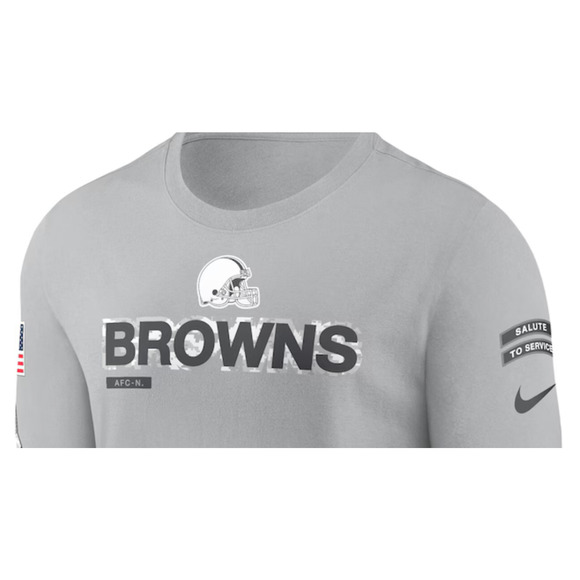 NFL NIKE Browns Men’s Gray Long Sleeve Size XXL MSRP $ 50 NWT - Picture 4 of 4